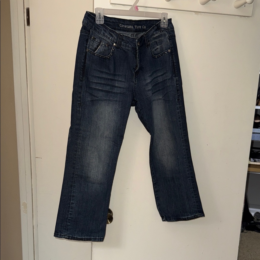 Cowgirl Tuff Blue Ankle & Cropped Jeans